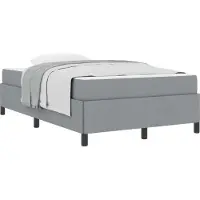 vidaXL Boxspring bed Lichtgrijs 120 x 200 cm Stof