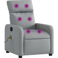 Syfax Massagestoel Lichtgrijze Stof