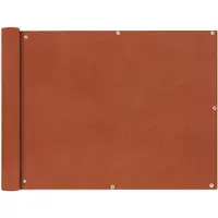 The Living Store Balkonscherm Terracotta 90x600 cm Waterdicht
