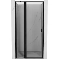 Mexen Mist douchedeur scharnierend links 100 , zwart frame, zwart - 8A4-100-000-70-70-L