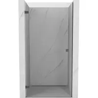 Mexen Lunar-B pivoterende douchedeur links 80 , transparant, geborsteld kanongrijs - 832-080-000-66-00-L