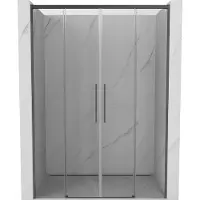 Mexen Rox schuifdouchedeur 160 , transparant, geborsteld geweergrijs - 8C2-160-002-66-00