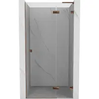 Mexen Lunar L draaideur voor douche rechts 75 , transparant, roze goud - 834L-075-000-60-00-P