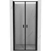 Mexen Mist draaideur douchedeur 100 , zwarte lijst, zwart - 8A7-100-000-70-70