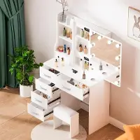 Sonstiges Make-up tafel met een verlichte, verschuifbare spiegel en 6