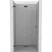 Mexen Lunar-F vouwdeur voor douche links 60 , transparant, gun metal - 836-060-000-95-00-L