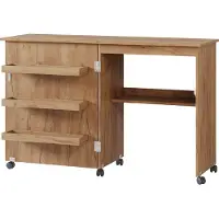 Vicco Carmen Naaitafel – 118 x 77.5 cm met 3 legplanken Eiken