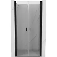 Mexen Mist douchedeur scharnierend 95 , transparant, zwart - 8A7-095-000-70-00