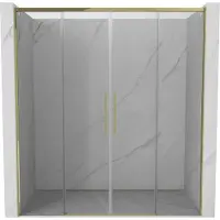 Mexen Rox schuifdouchedeur 190 , transparant, goud - 8C2-190-002-50-00