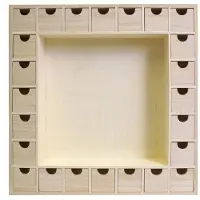Artémio Adventskalender, houten vierkant, 39 x 39 cm
