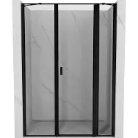 Mexen Mist douchedeur scharnierend rechts 135 , zwart frame, zwart - 8A4-135-001-70-70-P