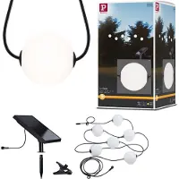 Paulmann LED lichtketting op zonne-energie Taina basisset, 6 m, IP67, zwart, Kunststof, Modern