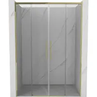 Mexen Rox schuifdeuren voor douche 140 , transparant, goud - 8C2-140-002-50-00