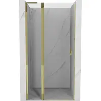 Mexen Mist L draaideur douchedeur 105 , transparant, goud - 8A4L-105-000-50-00