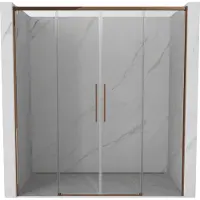 Mexen Rox schuifdeur voor douche 180 , transparant, roze goud - 8C2-180-002-60-00