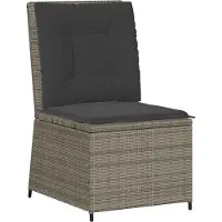 vidaXL - Tuin - Sofa - met - kussen - Grijs - poly - rattan