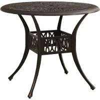 Syfax Tuintafel 90x90x74 cm gietaluminium bronskleurig