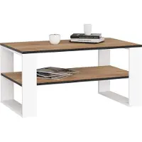 Akord Salontafel Koffietafel ALEX / Wit - Craft Eik / 92x45x53 cm