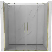 Mexen Velar Duo schuifbare douchedeur 200 , transparant, goud - 871-200-000-02-50