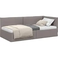 vidaXL Hoek Bed Frame Taupe 100 x 200 cm Stof