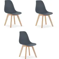 Leobert Stoel Kito (donkergrijs) - set van 3