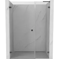 Mexen Lunar-B L douchedeur scharnierend links 115 , transparant, gepolijst gun grijs - 832SL-115-050-66-00-L