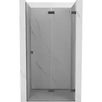 Mexen Lunar-F opvouwbare douchedeur rechts 50 , transparant, geborsteld gun gray - 836-050-000-66-00-P