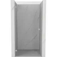 Mexen Lunar-B draaideur voor douche links 75 , transparant, geborsteld nikkel - 832-075-000-97-00-L