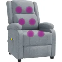 Syfax Massagestoel stof lichtgrijs