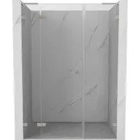 Mexen Lunar L draaideur douche links 145 , transparant, geborsteld nikkel - 834SL-145-050-97-00-L