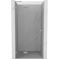 Mexen Lunar L draaideur douchedeur links 70 , transparant, geborsteld nikkel - 834L-070-000-97-00-L