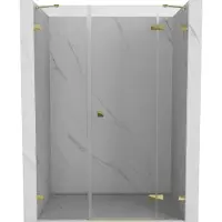 Mexen Lunar doucherdeur opendraaiend rechts 135 , transparant, goud - 834S-135-050-50-00-P