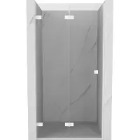 Mexen Lunar-F vouwdeur voor douche links 55 , transparant, wit - 836-055-000-20-00-L