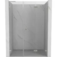 Mexen Lunar-F L vouwdeur voor douches rechts 135 , transparant, geborsteld nikkel - 836SL-135-050-97-00-P