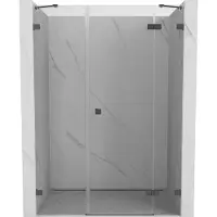 Mexen Lunar douchedeur scharnierend rechts 135 , transparant, gun metal - 834S-135-050-95-00-P