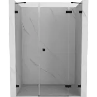 Mexen Lunar douchedeur draaibaar rechts 150 , transparant, zwart - 834S-150-050-70-00-P