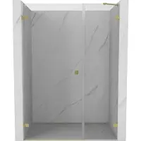 Mexen Lunar-B draaideur douchedeur links 135 , transparant, goud geborsteld - 832S-135-050-55-00-L