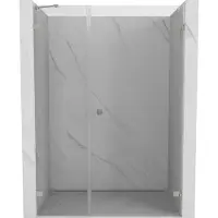 Mexen Lunar-B draaideur voor douche rechts 145 , transparant, geborsteld nikkel - 832S-145-050-97-00-P