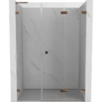 Mexen Lunar-F L vouwdeuren voor douche rechts 110 , transparant, roze goud - 836SL-110-050-60-00-P