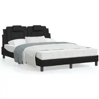 Prolenta Maison Exclusive - Bed "Viana" met matras, zwart, 120x200 cm, kunstleer