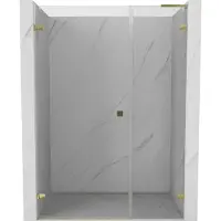 Mexen Lunar-B L scharnierend douchedeur links 120 , transparant, goud - 832SL-120-050-50-00-L