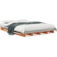 Prolenta Maison Exclusive - Palletbed in wasbruin, 140x200 cm, massief grenenhout