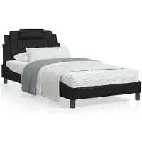 Prolenta Maison Exclusive - Bed "Viana" met matras, zwart, 100x200 cm, kunstleer