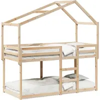 vidaXL Stapelbedframe zonder matras massief grenenhout 90x190 cm