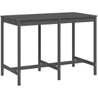 Syfax Tuintafel 159,5x82,5x110 cm massief grenenhout grijs