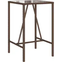 Syfax Tuinbartafel 70x70x110 cm poly rattan bruin
