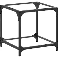 vidaXL Salontafel met transparant glazen blad 40x40x40 cm staal