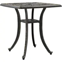 Syfax Tuintafel 53x53x53 cm gietaluminium bronskleurig