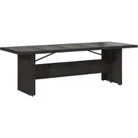 Syfax Tuintafel met glazen blad 240x90x75 cm poly rattan