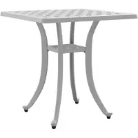 Syfax Tuintafel 53x53x53 cm gietaluminium wit